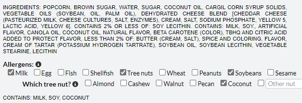 Get dietary information in product description