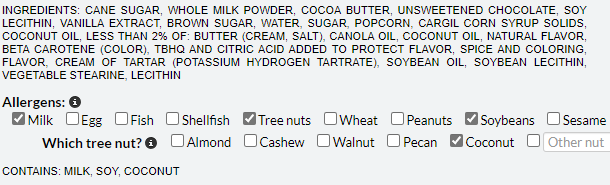 Get dietary information in product description