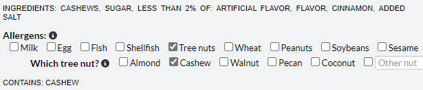 Get dietary information in product description
