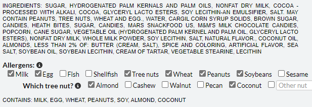 Get dietary information in product description