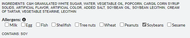 Get dietary information in product description