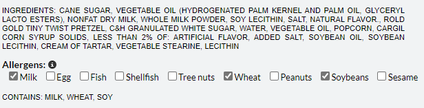 Get dietary information in product description