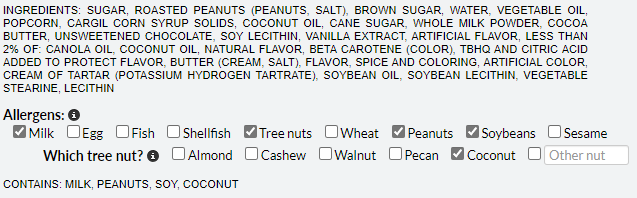get dietary information in product description