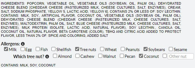 Get dietary information in product description