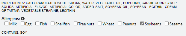 Get dietary information in product description