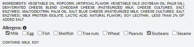 Get dietary information in product description