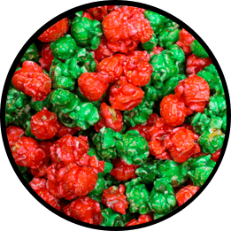 blend of red and green popcorn