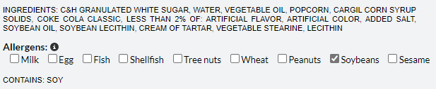 Get dietary information in product description