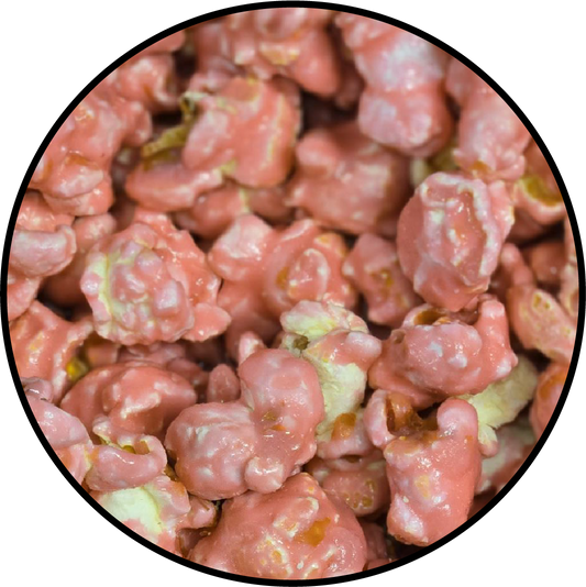 pink glazed popcorn