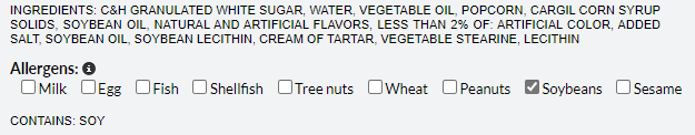 Get dietary information in product description