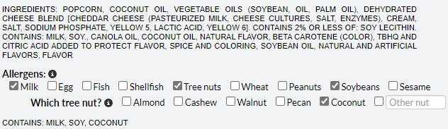 Get dietary information in product description