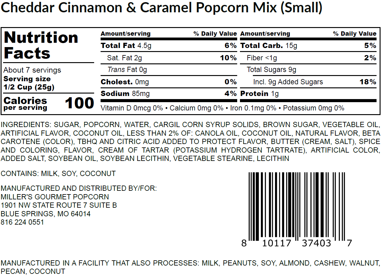 Caramel, Cheddar, & Cinnamon Mix Popcorn