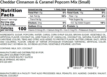 Caramel, Cheddar, & Cinnamon Mix Popcorn