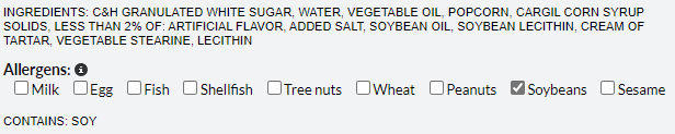 Get dietary information in product description