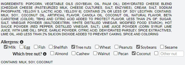 Get dietary information in product description