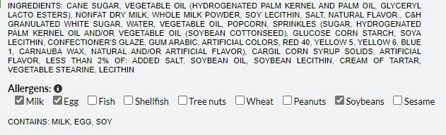 Get dietary information in product description